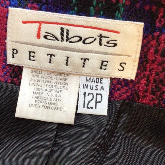 Talbots vintage blazer women’s size 12P wool blend - Picture 6 of 7